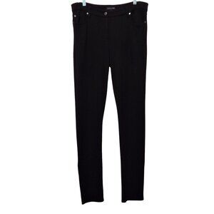 Eileen Fisher‎ Black Flex Tencel Straight Leg Mid-Rise Pants Womens Sz 12